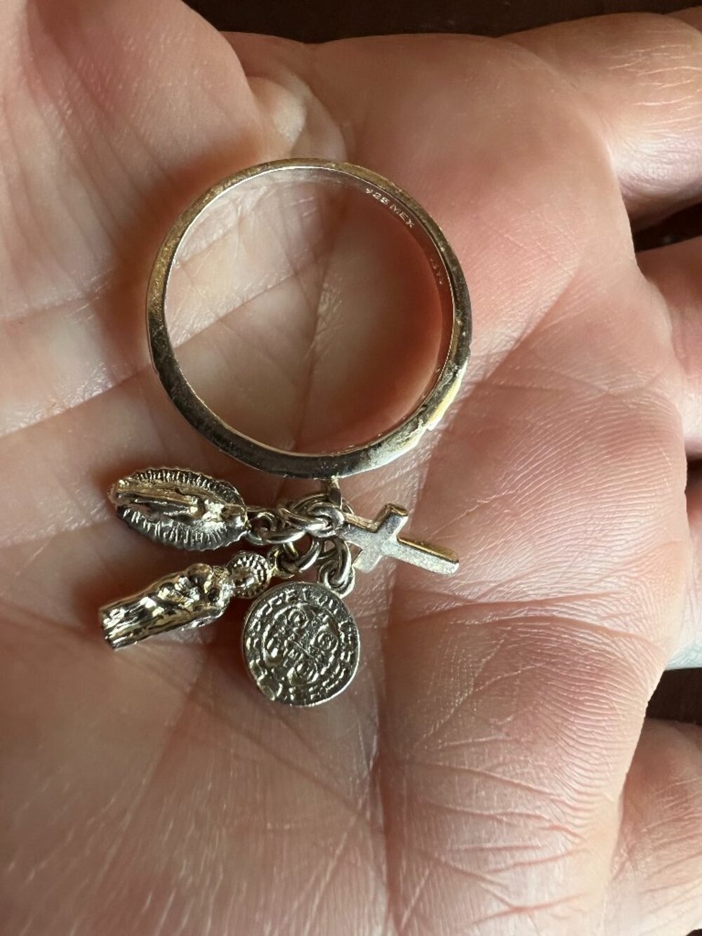 Sterling Mexican Charm Ring Size 9